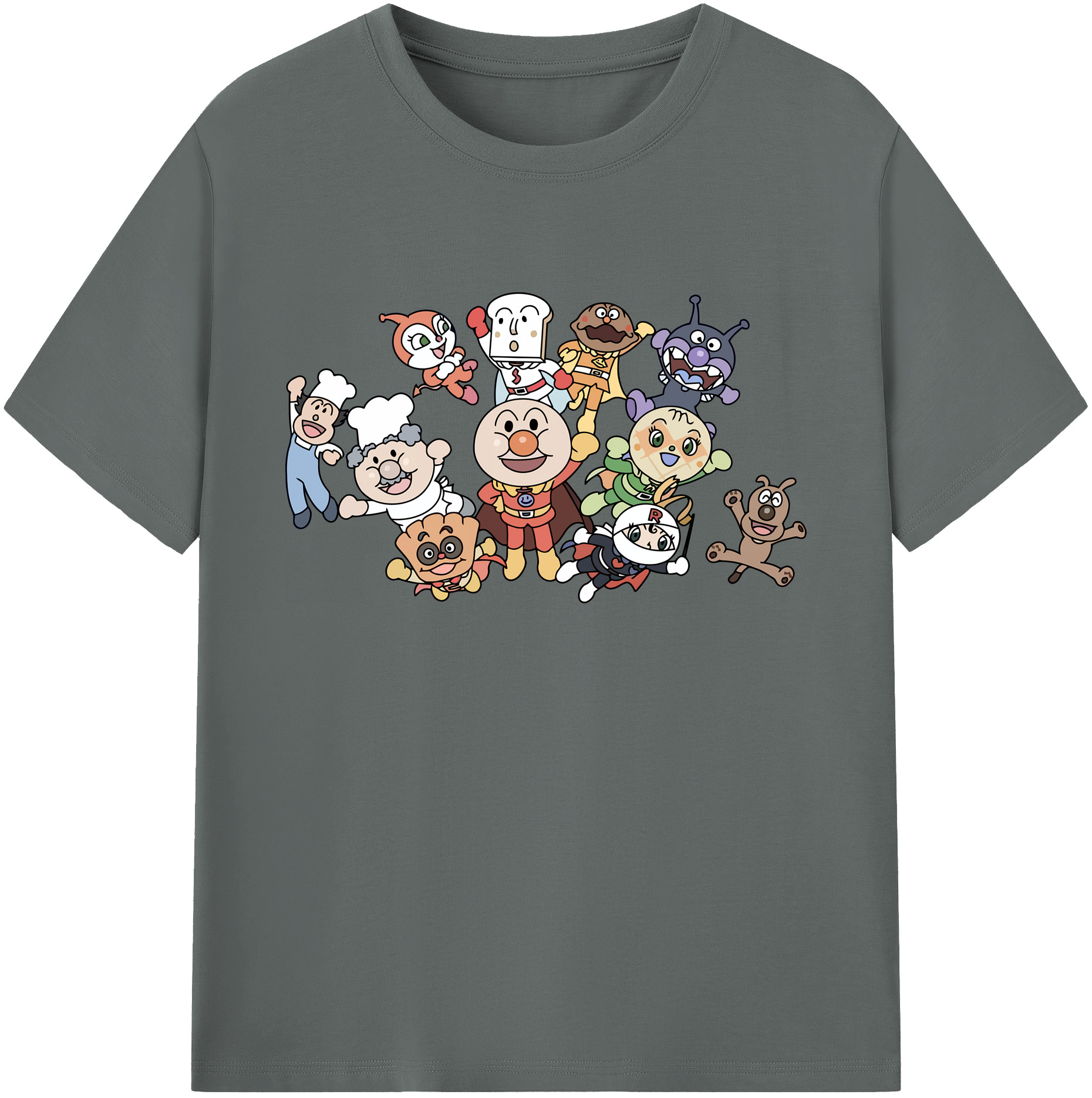 （画像用） アンパンマン Anpanman 綿100％ メンズ半袖Tシャツ｜肌触りやわらか＆通気性